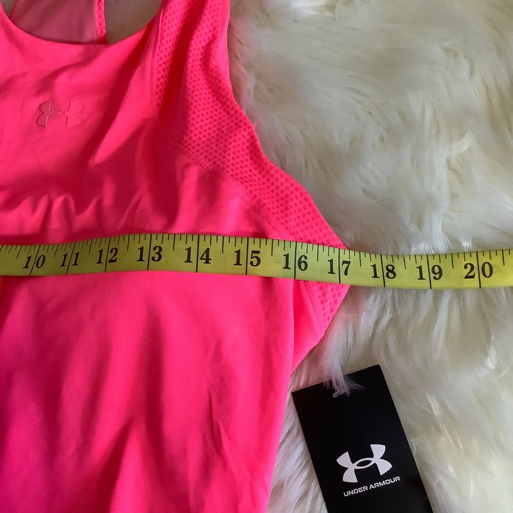 Under Armour Armour Sport 2-in-1 Built n Bra Tank Neon Pink HeatGear XL 1356299 - Picture 13 of 16